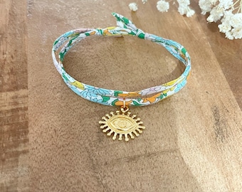 Bracelet liberty œil soleil plaqué or