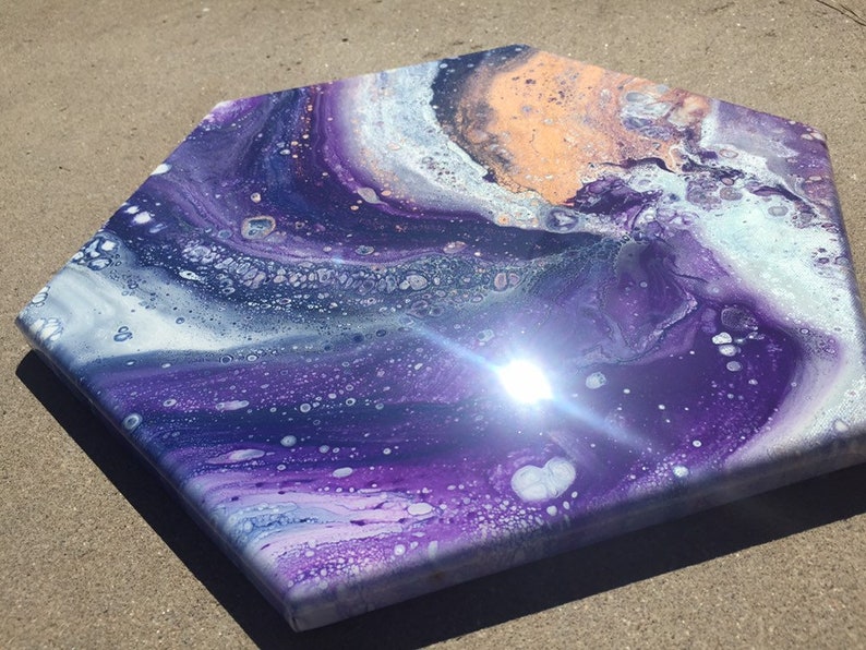 wall art resin art Fluid art home decor- acrylic painting fluid art work