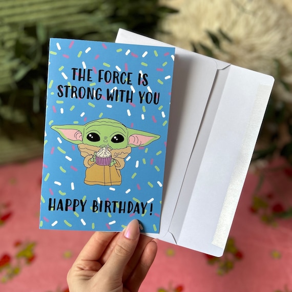 Grogu / Baby Yoda Birthday Greetings Card