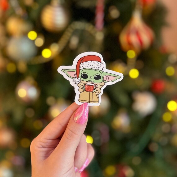 Grogu/Baby Yoda Christmas Sticker
