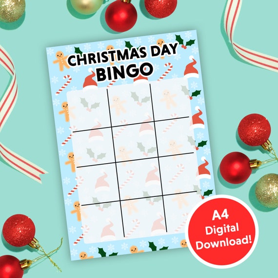 Christmas Day Printable Bingo Card
