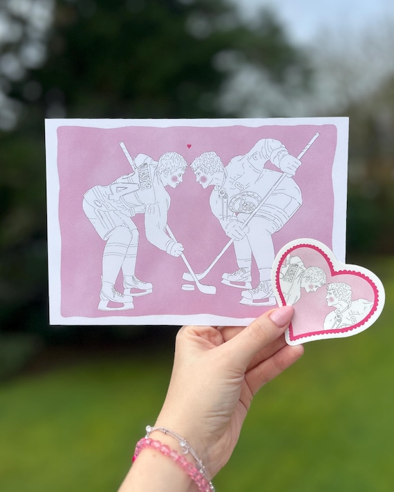 Heated Rivalry A5 Print & Sticker Bundle