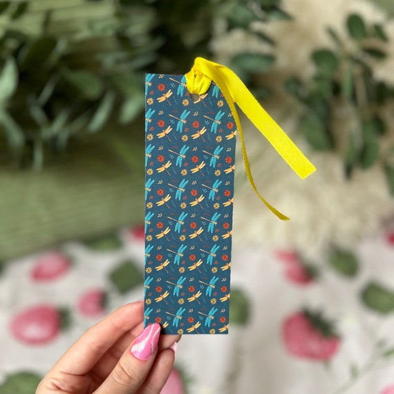 Dragonfly Floral Bookmark