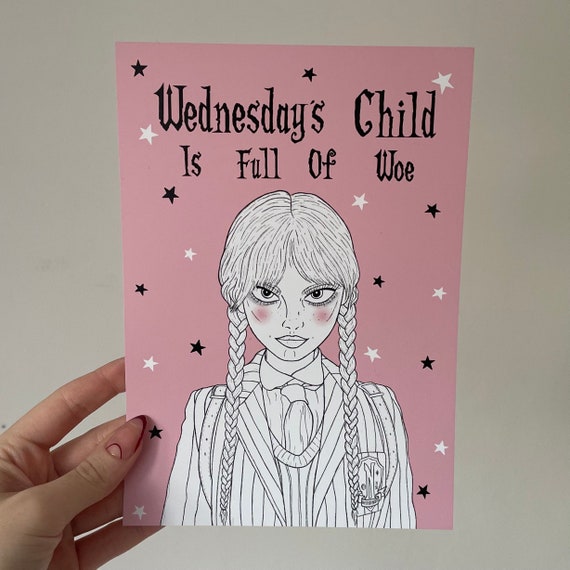Wednesday Addams A5 Print