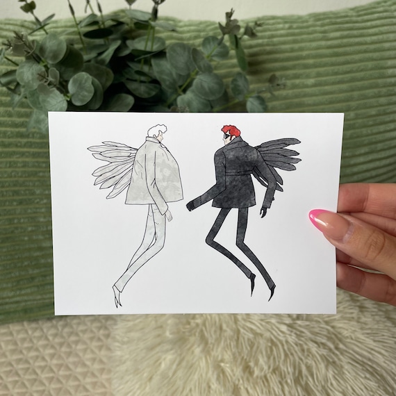 Good Omens Aziraphale & Crowley A6 Print