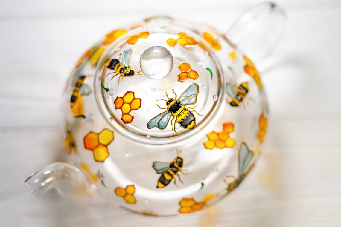 New Home Gift Bee Teapot Personalised tea pot Etsy