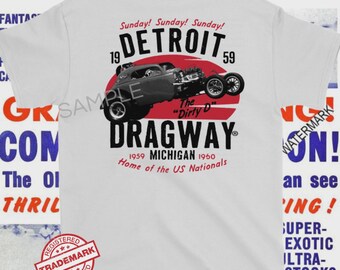 Detroit Dragway® Men's Short Sleeve T-Shirt Image On Back