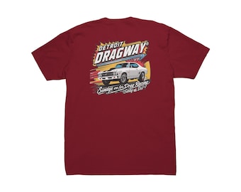 Detroit Dragway® Sundays Are For Drag Racing Image On Back