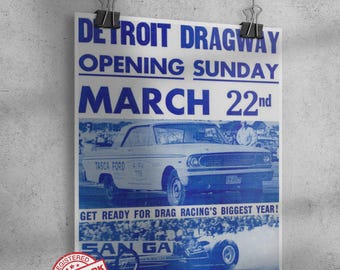 Detroit Dragway® 8 x 10 Opening March 22nd Poster