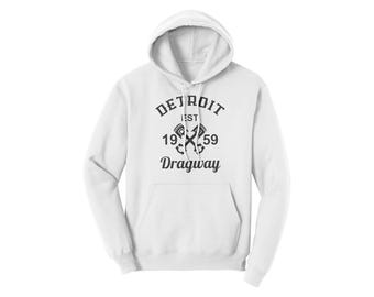 Detroit Dragway® Crossed Pistons Port & Co Hoodie