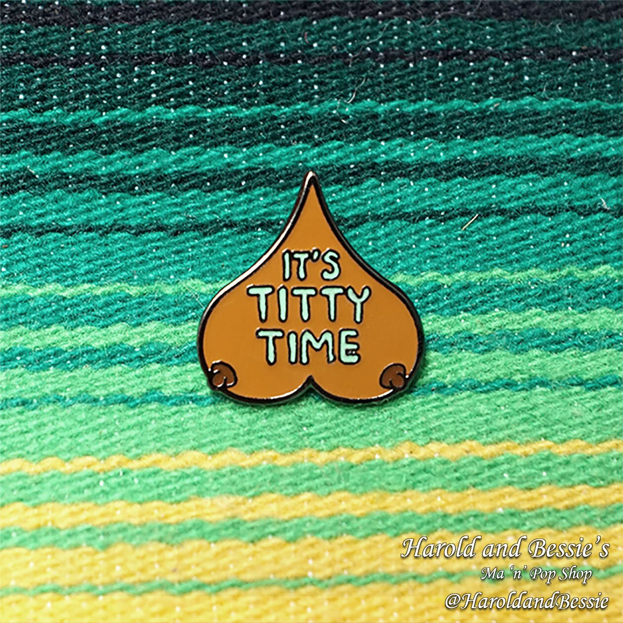Its Titty Time Lapel Pin in Black - Etsy