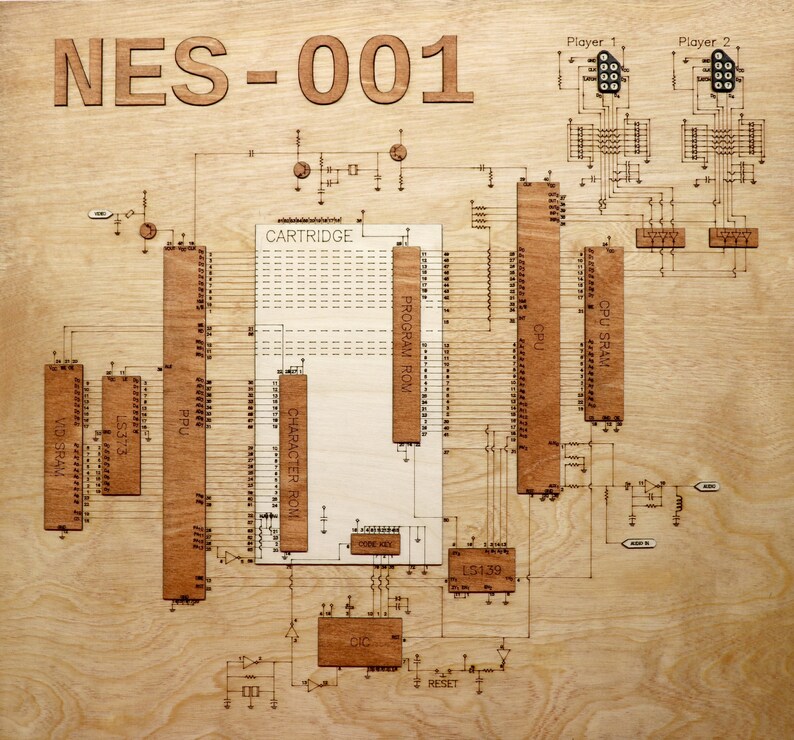 Laser Cut Wood NES Schematic image 2
