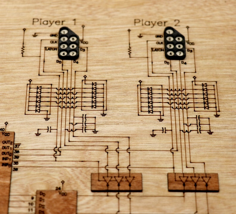 Laser Cut Wood NES Schematic image 1