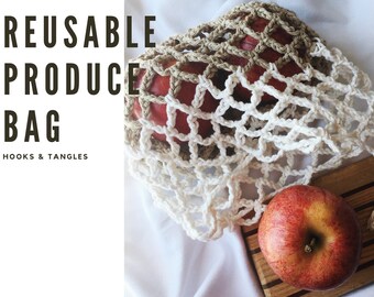 CROCHET PATTERN, Reusable Produce Bags, Sustainable Living