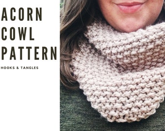 KNITTING PATTERN, Acorn Cowl