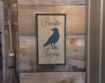 CAW CAW Sign Plaque Black CROW Decor Collector Primitive Rustic Country Wooden CAW CAW Sign Plaque Black CROW Decor Collector Primitive Rustic Country Wooden