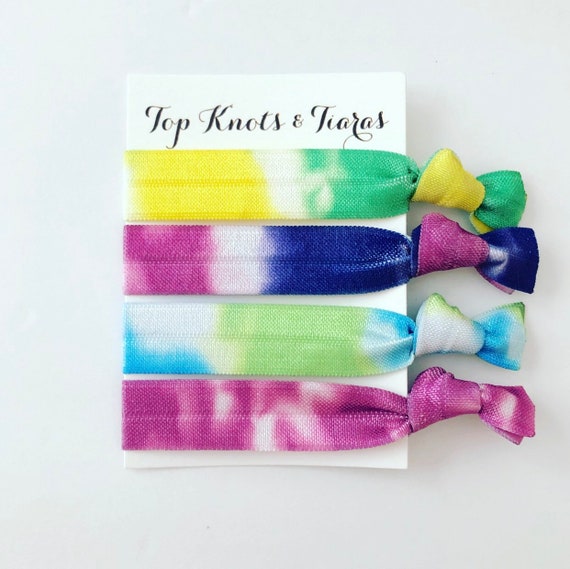 Tie Dye Hair Ties Summer Hair Ties Camping Hair Ties Set Etsy