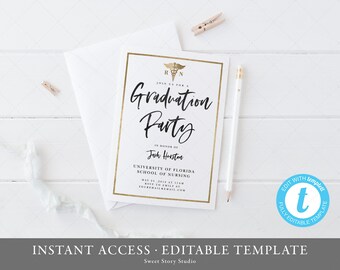 graduation party invitations etsy