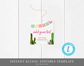 cactus gift tag etsy