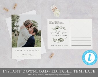 save the date postcard etsy postcard back template 4x6