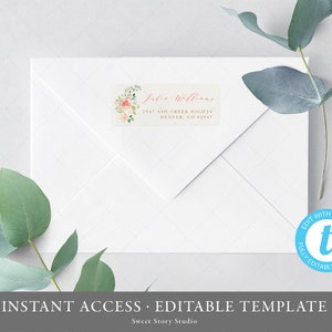 1 X 2-5/8 Return Address Label Template Fully - Etsy
