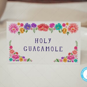 Fiesta Place Card, Food Tent, Boho, Cactus, Fiesta, Baby Shower, Bridal Shower, Birthday | DC049