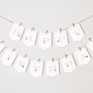 Party Animals &quot;Birthday Birthday&quot; Banner, Wild, Animals, Zoo, Safari, Wild One, Birthday Decoration, First Birthday, Any Age | DC205
