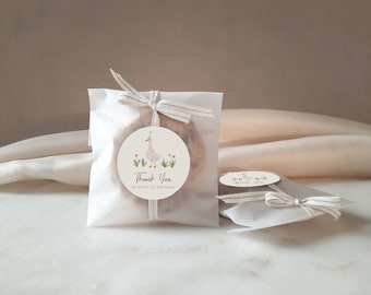 3"x3" Goose Round Label, Favor Bag Sticker, Thank You, Gift Tags, DIY, Farm Animal | DC302