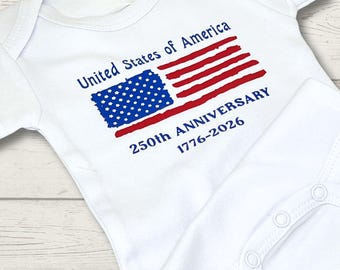 Conjunto para bebé del 250 aniversario de EE. UU., 4 de julio