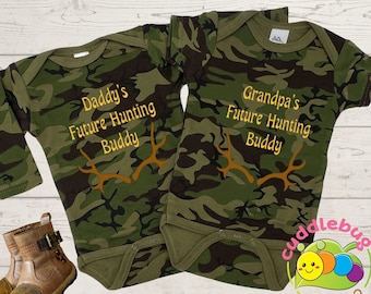 Body de bebé de camuflaje personalizado: Conjunto para futuro compañero de caza
