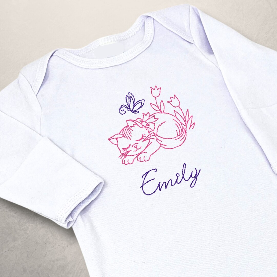 Personalized Cat Baby Clothes Girl Newborn Girl Coming Home Etsy