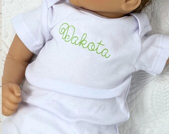 Conjunto de bebé bordado con nombre: Conjunto de hospital personalizado para recién nacidos