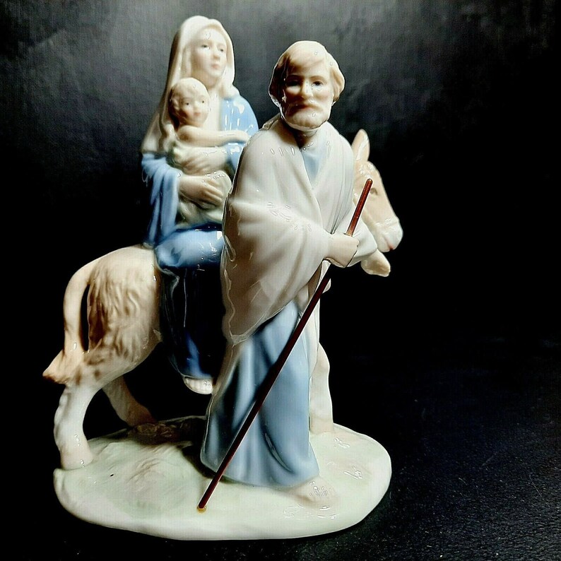 Vintage HOMCO Holy Family Figurine Flight To Egypt image 0