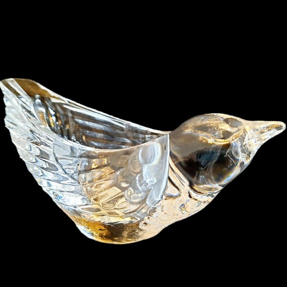 Vintage Crystal Bird Trinket Bowl Cristal D'Arque… - image 4