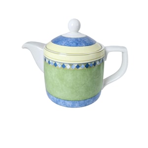 Vintage 1999 Royal Doulton Fine China Carmina Pattern #TC1277 Teapot With Lid Five-Cup