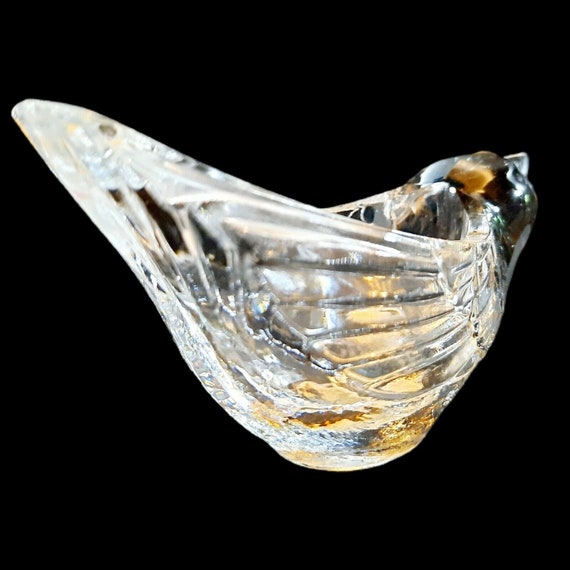 Vintage Crystal Bird Trinket Bowl Cristal D'Arque… - image 5