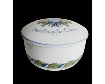 Vintage Trinket Box Bavarian Porcelain Lidded Weinstuben Mittenwald
