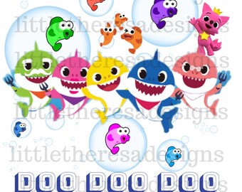 Baby shark printable | Etsy