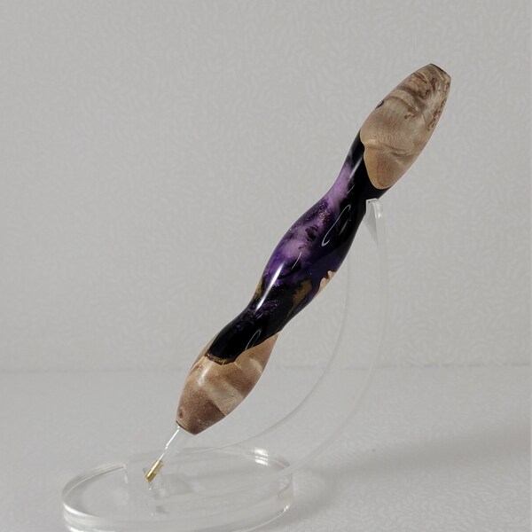 Purple Resin and Wood Hybrid Diamond Painting Pen