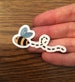 Mini Bee Vinyl Sticker, Bee Laptop Sticker 
