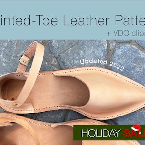 Handcrafting Pattern for DIY Pointed-Toe Leather Sandals (Instant PDF Download, 42 pages) and How to making VDO clips. *Updated 2022