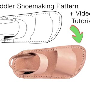 Unisex Kleinkind Leder Sandalen Schuhmacher Muster mit Schritt für Schritt Tutorial Videoclips