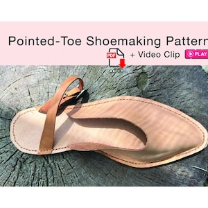 Woman Pointed-Toe Leather Sandals Pattern
