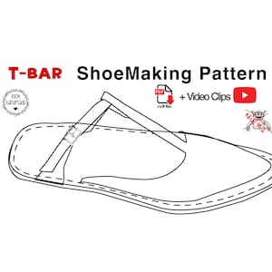 T-Bar Pointed-Toe Leather Sandals Shoemaking Pattern