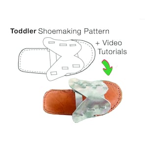 Butterfy Upper Toddler Leather Sandals Shoemaking Pattern with step by step tutorial video clips