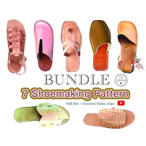 Schuhmacher-Muster: 7 Ledersandalen DIY Designs (Digital Printable)