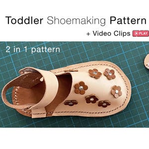 Boy Girl Toddler Leather Sandals 2-In-1 Printable Pattern Fun to make