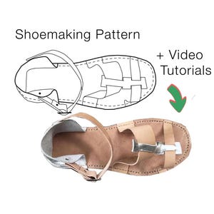 Patroon leren sandalen voor dames