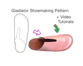 Unisex Closed-Toe Leather Sandals Shoemaking Pattern with Tutorial videos
