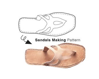 Damen Leder Sandalen DIY-Muster: Damen-Größen 36-42 (PDF Download)